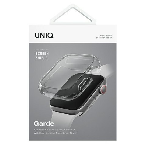 UNIQ etui Garde Apple Watch Series 7/8/9 45mm. przezroczysty/clear
