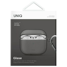 UNIQ etui Glase AirPods 4 dymny/glossy smoke