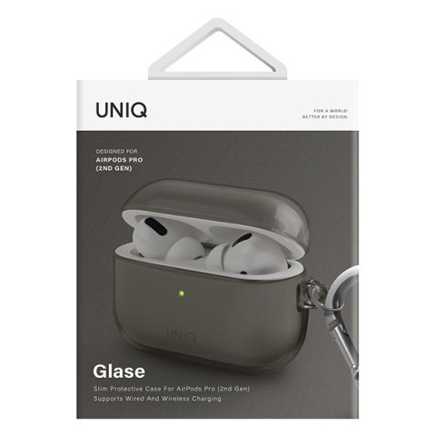 UNIQ etui Glase AirPods Pro 2 gen(2022/2023) dymny/glossy smoke