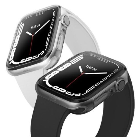 UNIQ etui Glase Apple Watch Series 7/8/941mm. Dual Pack przezroczysty-dymny/clear-smoke