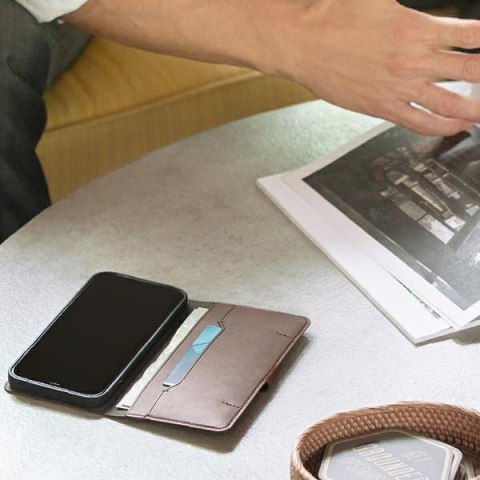 UNIQ etui book Journa iPhone 12 Pro Max6,7" szary/dark grey