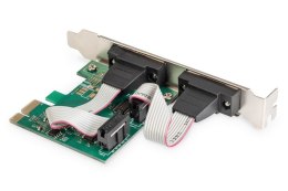 Karta rozszerzeń/Kontroler PCI Express RS232 Serial Port, 2xDB9, Chipset: ASIX99100