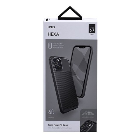 UNIQ etui Hexa iPhone 12 Pro Max 6,7"czarny/midnight black