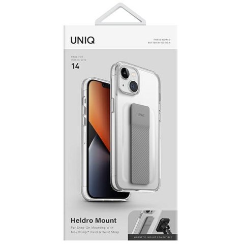 UNIQ etui Heldro Mount iPhone 14 / 15 /13 6,1" przeźroczysty/lucent clear