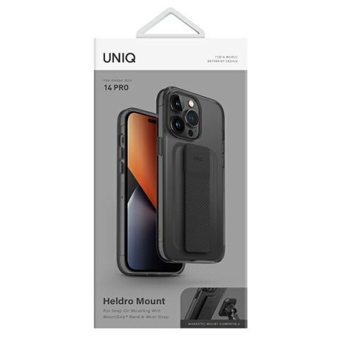 UNIQ etui Heldro Mount iPhone 14 Pro6,1" szary/vapour smoke