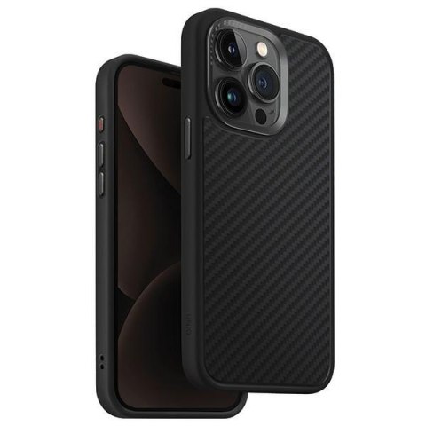 UNIQ etui Keva iPhone 15 Pro Max 6.7"Magclick Charging czarny/carbon black