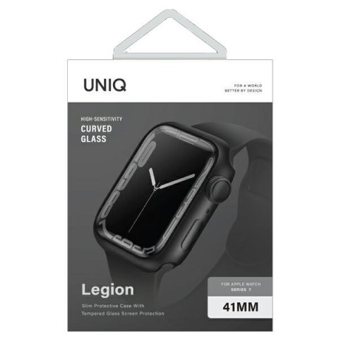 UNIQ etui Legion Apple Watch Series 7/8//9 41mm czarny/black