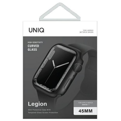 UNIQ etui Legion Apple Watch Series 7/8/9 45mm czarny/black
