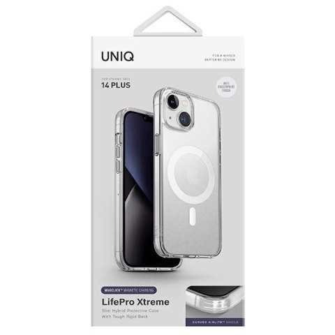 UNIQ etui LifePro Xtreme iPhone 14 Plus/ 15 Plus 6.7" Magclick Charging przeźroczysty/frost clear