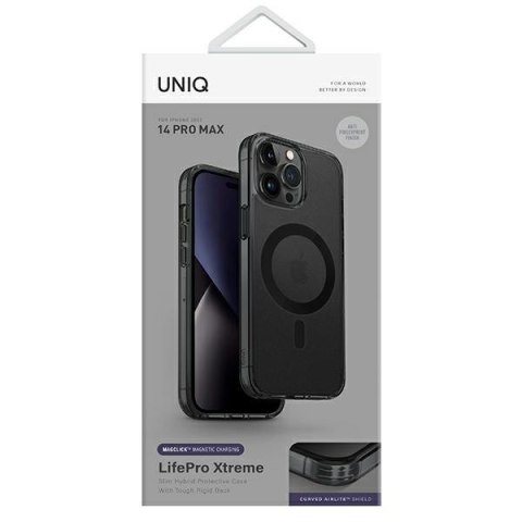 UNIQ etui LifePro Xtreme iPhone 14 ProMax 6,7" Magclick Charging czarny/smoke frost