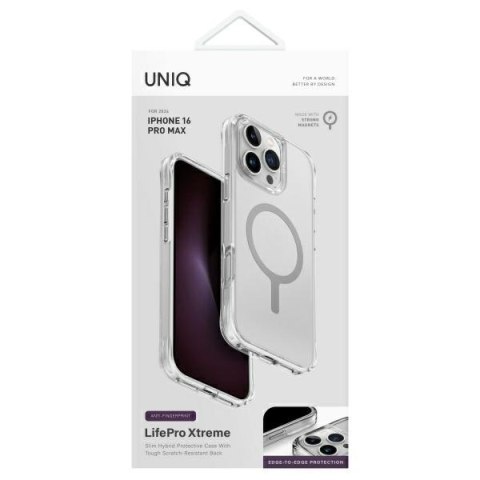 UNIQ etui LifePro Xtreme iPhone 16 ProMax 6.9" Magclick Charging przezroczysty/frost clear
