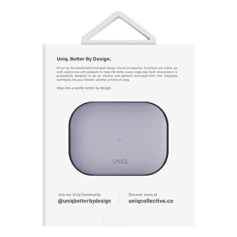 UNIQ etui Lino AirPods Pro 2 genSilicone (2022/2023) liliowy/lilac lavender