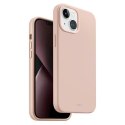 UNIQ etui Lino Hue iPhone 14 Plus / 15Plus 6.7" Magclick Charging różowy/blush pink