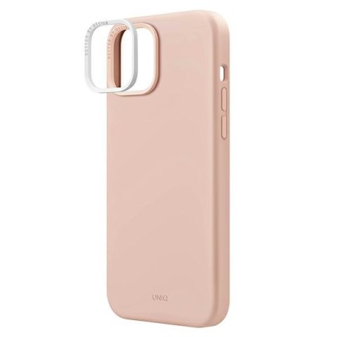 UNIQ etui Lino Hue iPhone 14 Plus / 15Plus 6.7" Magclick Charging różowy/blush pink