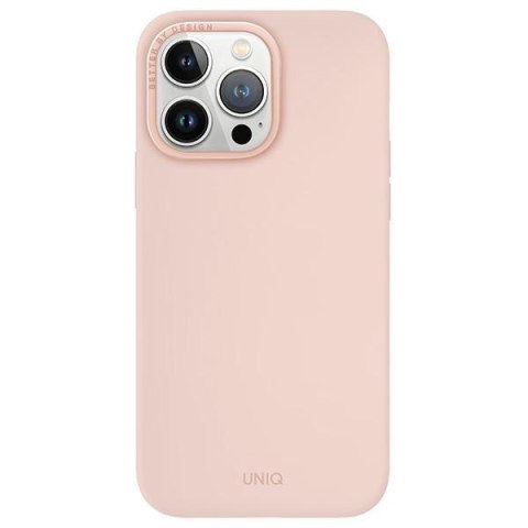 UNIQ etui Lino Hue iPhone 15 Pro Max6.7" Magclick Charging różowy/blush pink