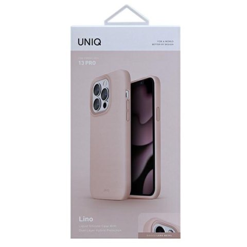 UNIQ etui Lino iPhone 13 Pro / 13 6,1"różowy/blush pink