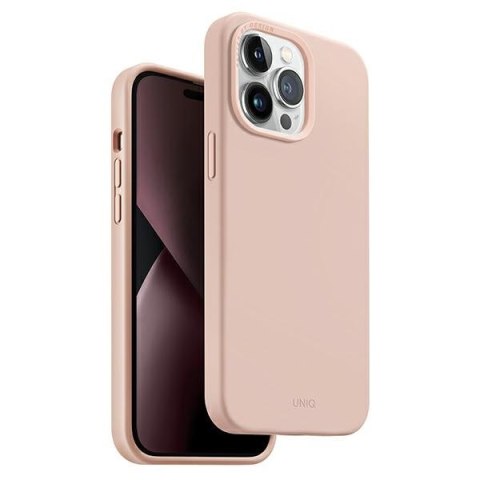 UNIQ etui Lino iPhone 14 Pro 6,1"różowy/pink blush