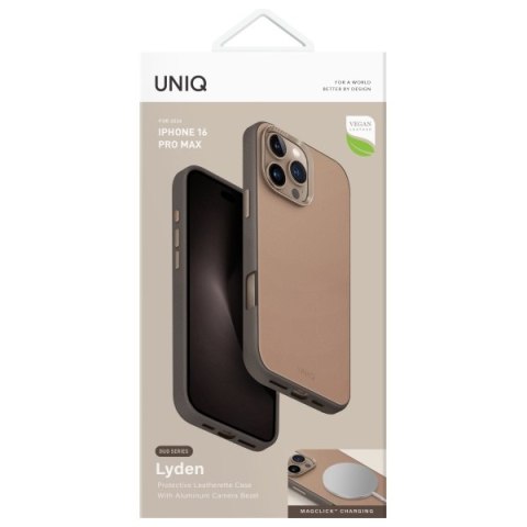UNIQ etui Lyden DS iPhone 16 Pro Max 6.9" Magclick Charging brązowo-szary/brown-flint grey