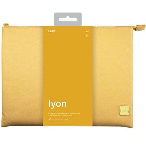 UNIQ etui Lyon laptop Sleeve 14"żółty/canary yellow Waterproof RPET