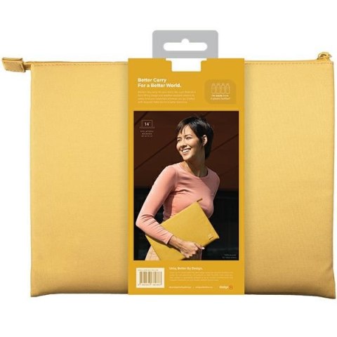 UNIQ etui Lyon laptop Sleeve 14"żółty/canary yellow Waterproof RPET