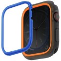 UNIQ etui Moduo Apple Watch Series 4/5/6/7/8/9/SE/SE2/SE3 44/45mm pomarańczowy-niebieski/orange-blue