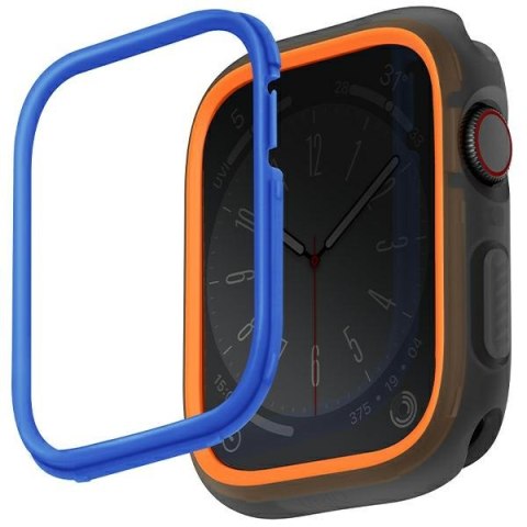 UNIQ etui Moduo Apple Watch Series 4/5/6/7/8/9/SE/SE2/SE3 44/45mm pomarańczowy-niebieski/orange-blue