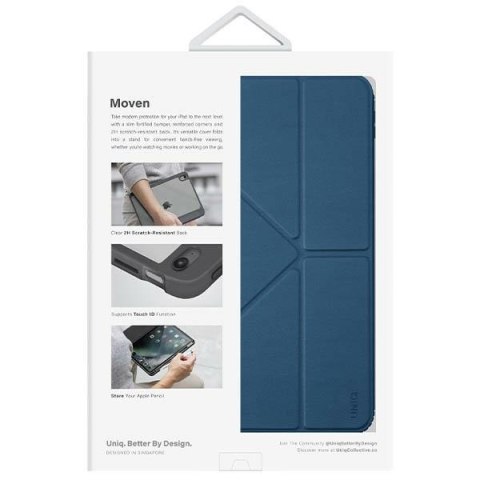 UNIQ etui Moven iPad 10.9" 10 gen. (2022) / iPad 11" A16 (2025) niebieski/capri blue
