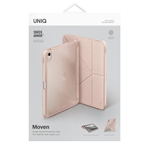 UNIQ etui Moven iPad Air 10.9" (2022/2020) iPad Air 11" (2024/2025) Antimicrobial różowy/ blush pink