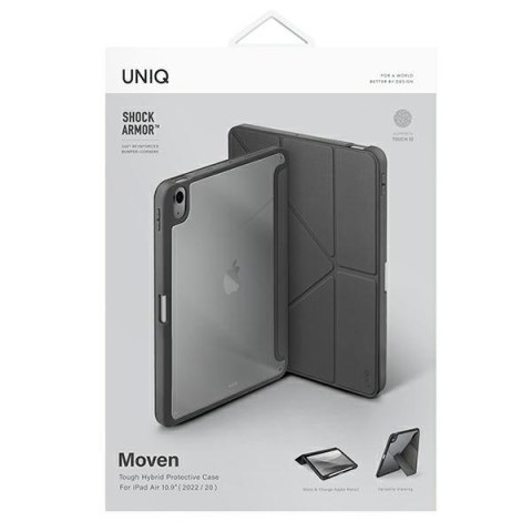 UNIQ etui Moven iPad Air 10.9" (2022/2020) iPad Air 11" (2024/2025) Antimicrobial szary/charcoal grey