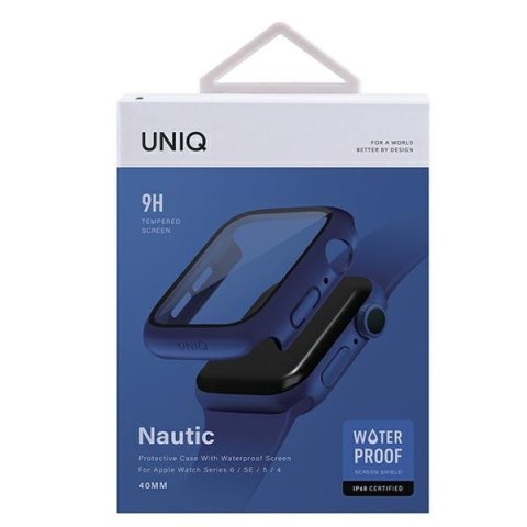 UNIQ etui Nautic Apple Watch Series 4/5/6/SE/SE3 40mm niebieski/blue