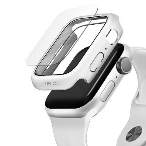 UNIQ etui Nautic Apple Watch Series 4/5/6/SE/SE3 44mm biały/white
