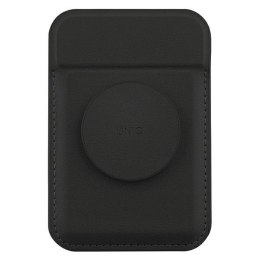 UNIQ Flixa magnetyczny portfel na kartyz podpórką czarny/jet black MagSafe