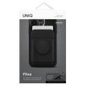 UNIQ Flixa magnetyczny portfel na kartyz podpórką czarny/jet black MagSafe