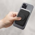 UNIQ Flixa magnetyczny portfel na kartyz podpórką szary/flint grey MagSafe