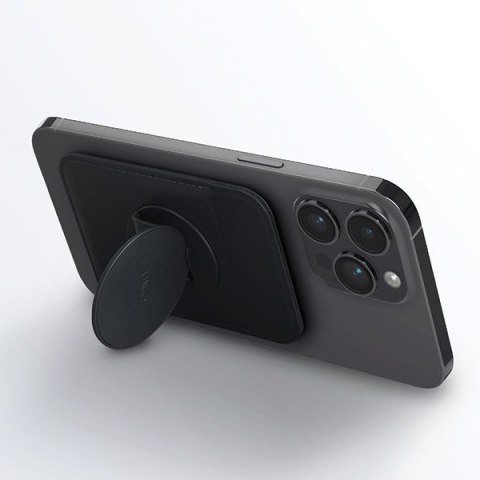 UNIQ Flixa magnetyczny portfel na kartyz podpórką zielony/lichen green MagSafe