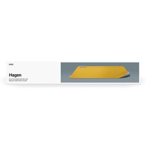 UNIQ Hagen dwustronna magnetycznapodkładka na biurko żółto-szary/canary yellow-chalk grey