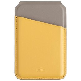 UNIQ Lyden DS magnetyczny portfel RFIDi stojak na telefon żółto-szary/canary yellow-flint grey