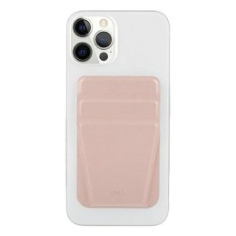 UNIQ Lyft magnetyczny stojak na telefonsnap-on stand and card holder różowy/pink