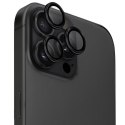 UNIQ Optix Aluminium Camera Lens Protector iPhone 16 Pro 6.3" / 16 Pro Max 6.9" midnight black szkło na obiektyw aparatu z aplik
