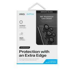 UNIQ Optix Aluminium Camera LensProtector Sam S24 Ultra S928 midnight black szkło na obiektyw aparatu z aplikatorem