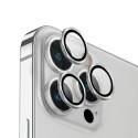 UNIQ Optix Aluminium Camera LensProtector iPhone 14 Pro 6.1" / 14 Pro Max 6.7" sterling silver szkło na obiektyw aparatu z aplik