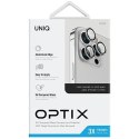 UNIQ Optix Aluminium Camera LensProtector iPhone 14 Pro 6.1" / 14 Pro Max 6.7" sterling silver szkło na obiektyw aparatu z aplik