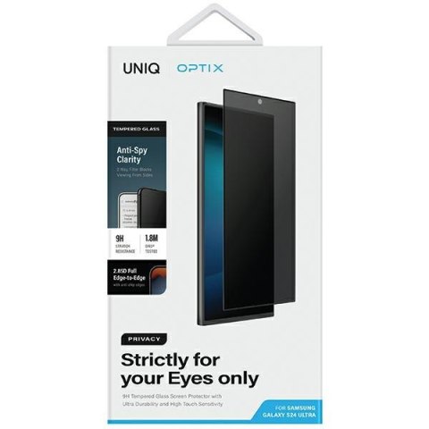 UNIQ Optix Privacy Sam S24 Ultra S928prywatyzujące szkło hartowane z aplikatorem