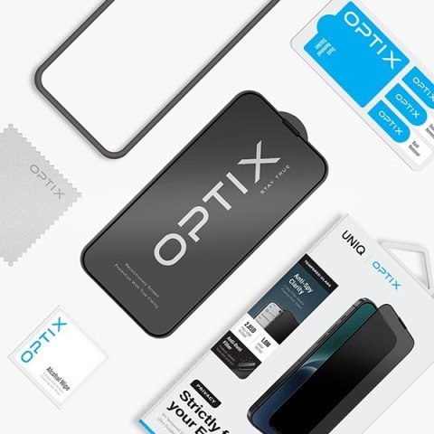 UNIQ Optix Privacy iPhone 15 Pro Max6.7" prywatyzujące szkło hartowane z aplikatorem