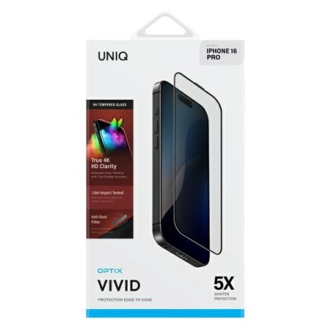 UNIQ Optix Vivid iPhone 16 Pro 6.3" / 17 6.3" clear szkło hartowane z aplikatorem