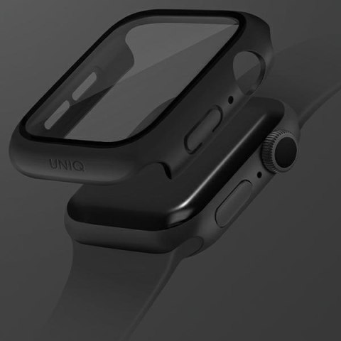 UNIQ etui Nautic Apple Watch Series 7/8/9 45mm czarny/black