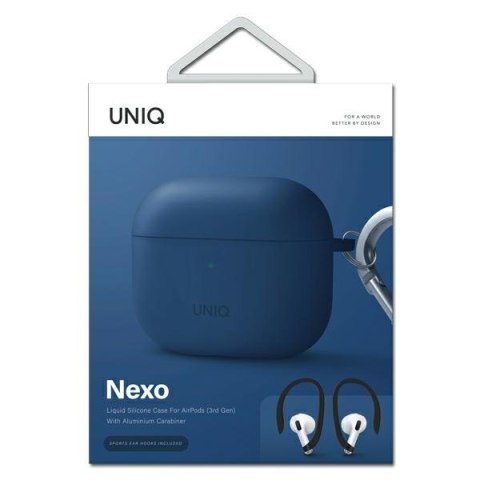 UNIQ etui Nexo AirPods 3 gen + Ear HooksSilicone niebieski/blue