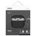 UNIQ etui Nexo AirPods 4 + Ear Hooks Silicone czarny/black