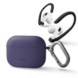 UNIQ etui Nexo AirPods Pro 2 gen + EarHooks Silicone (2022/2023) purpurowy/fig purple