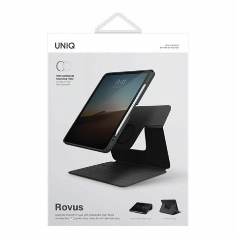 UNIQ etui Rovus iPad Pro 11" (2020-2022) / Air 10.9" (2020-2022) czarny/ebony black Magnetic Case